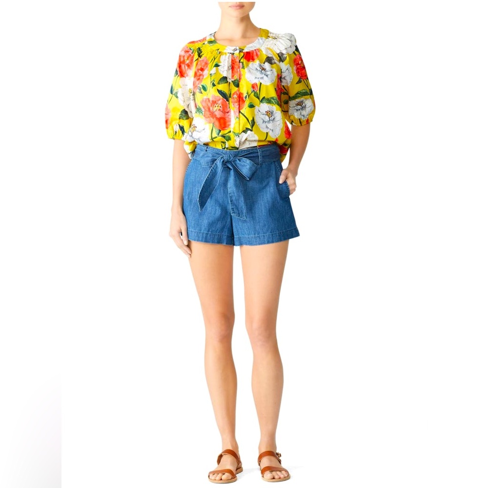 Draper James Chambray Tie Front Shorts - image 3